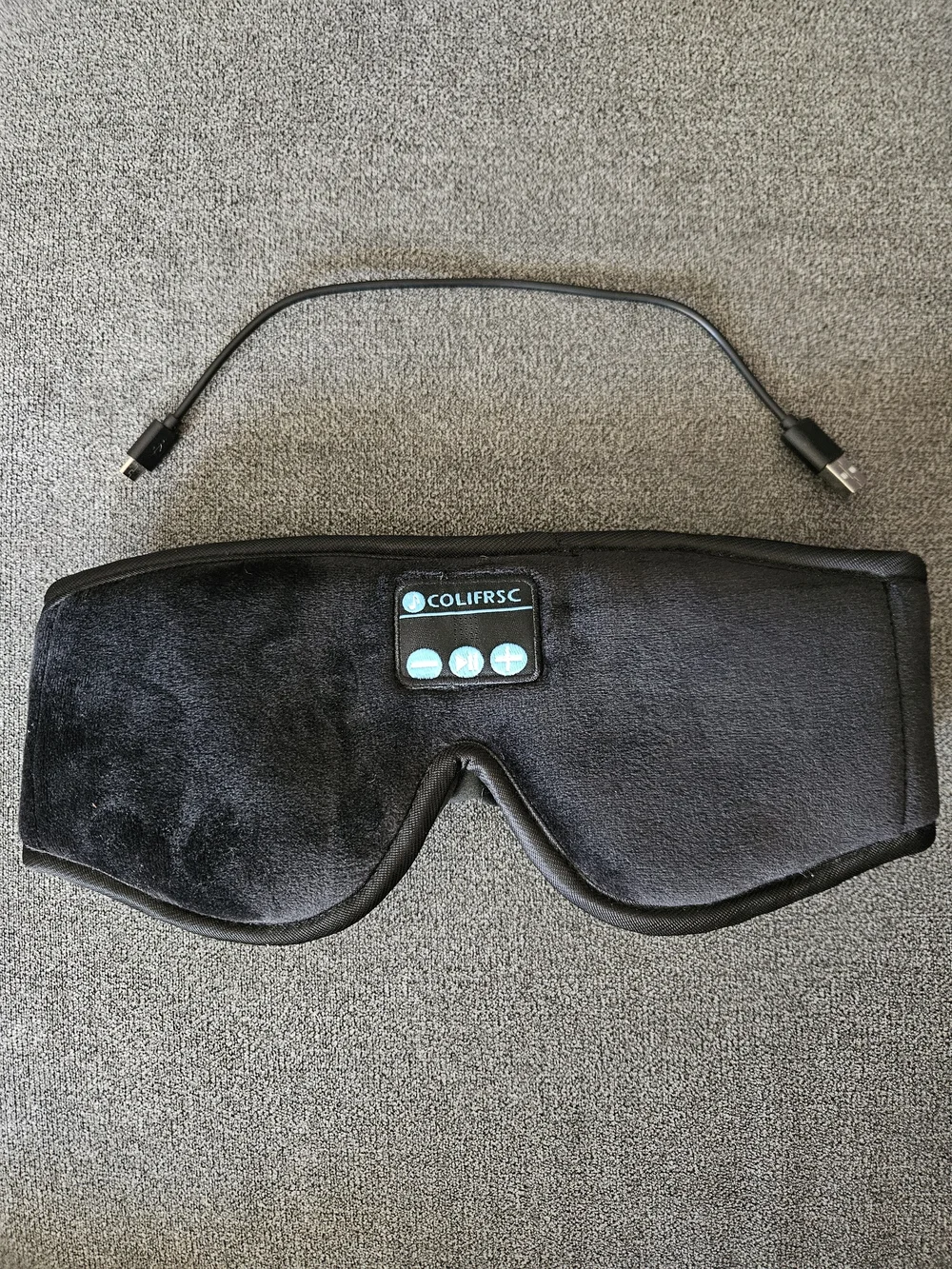 COLIFRSC 3D Bluetooth Sleep Mask Headphones Black
